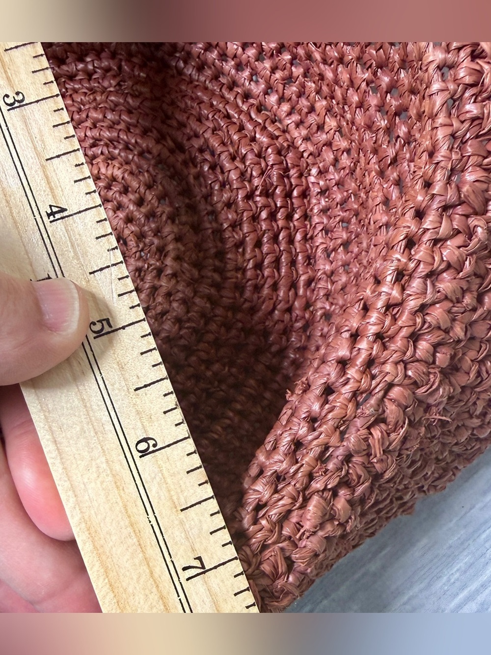 Kaminski Australia Wide Brim Raffia Sun Hat | Terracotta | Boho Beach Coastal - Picture 8 of 9